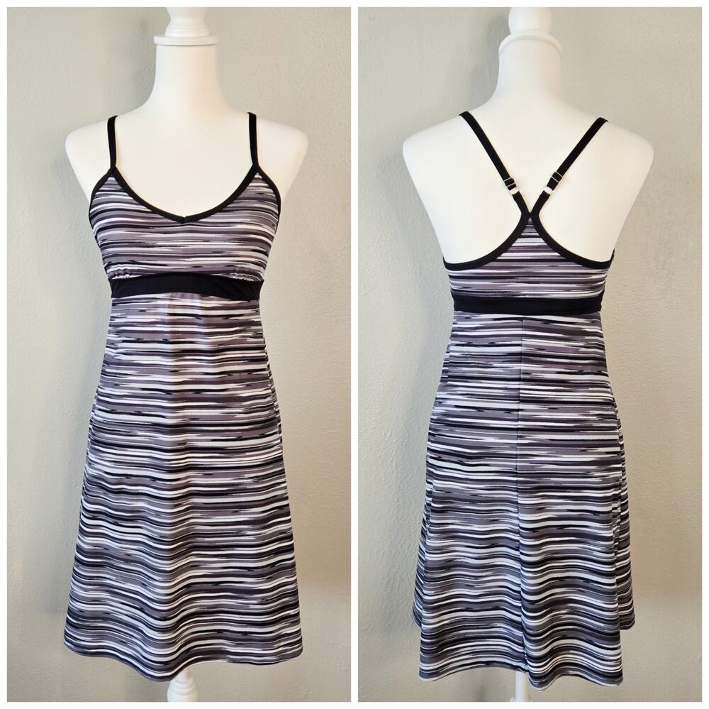 Athleisure Sporty Athletic Mini Tank Dress Black  XS Athleta Moon Shorebreak